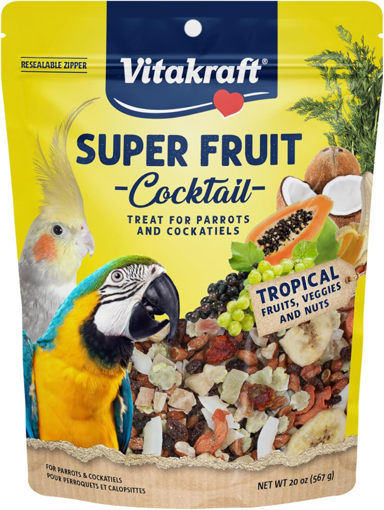 Vitakraft Fresh Super Fruit Cocktail – Tropical Fruit Treats for Parrots and Parakeets