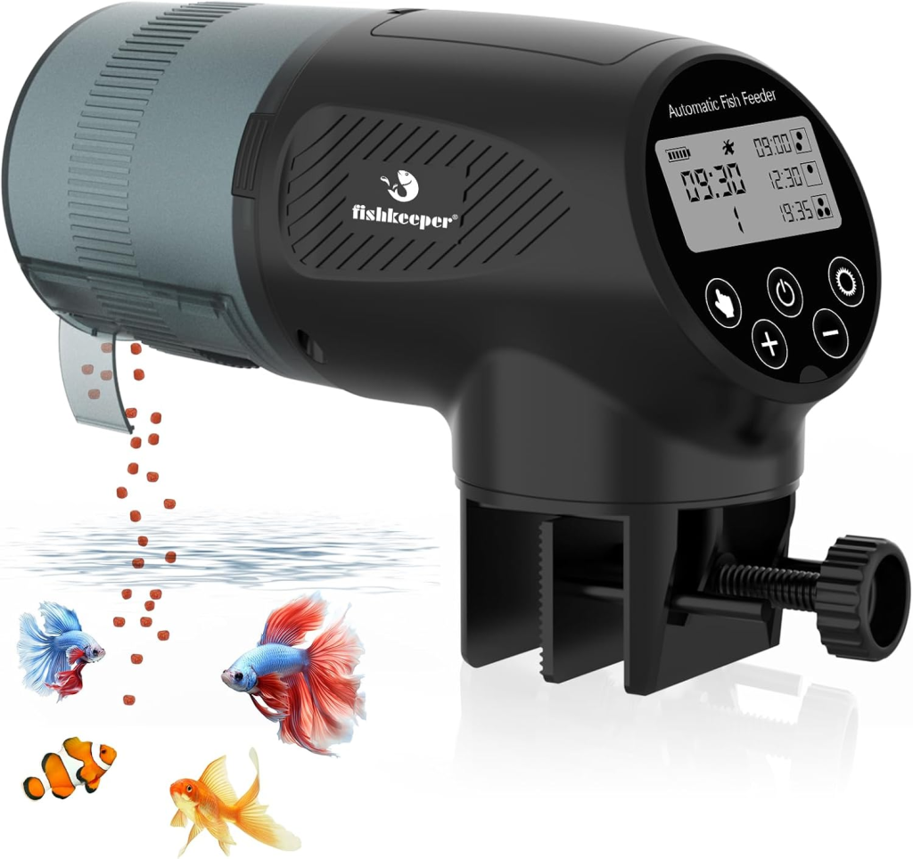 Fishkeeper Automatic Fish Feeder – LCD Moisture-Proof Auto Feeder for Aquarium
