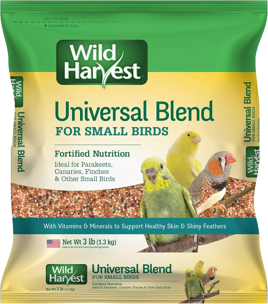 Wild Harvest Universal Blend for Small Birds – 3 lb Fortified Seed Mix for Canaries, Parakeets & Finches