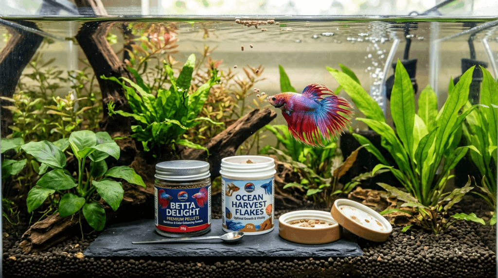 Best betta fish food with premium pellets and flakes for nutrition.